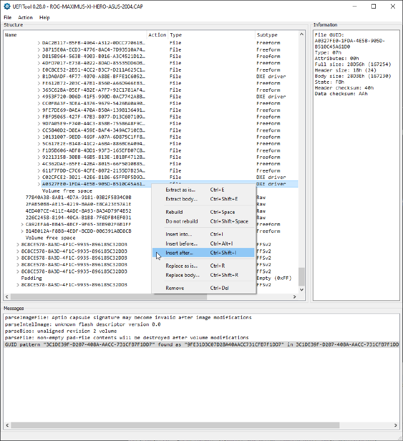 Locating the last DXE driver and inserting ReBarDxe module