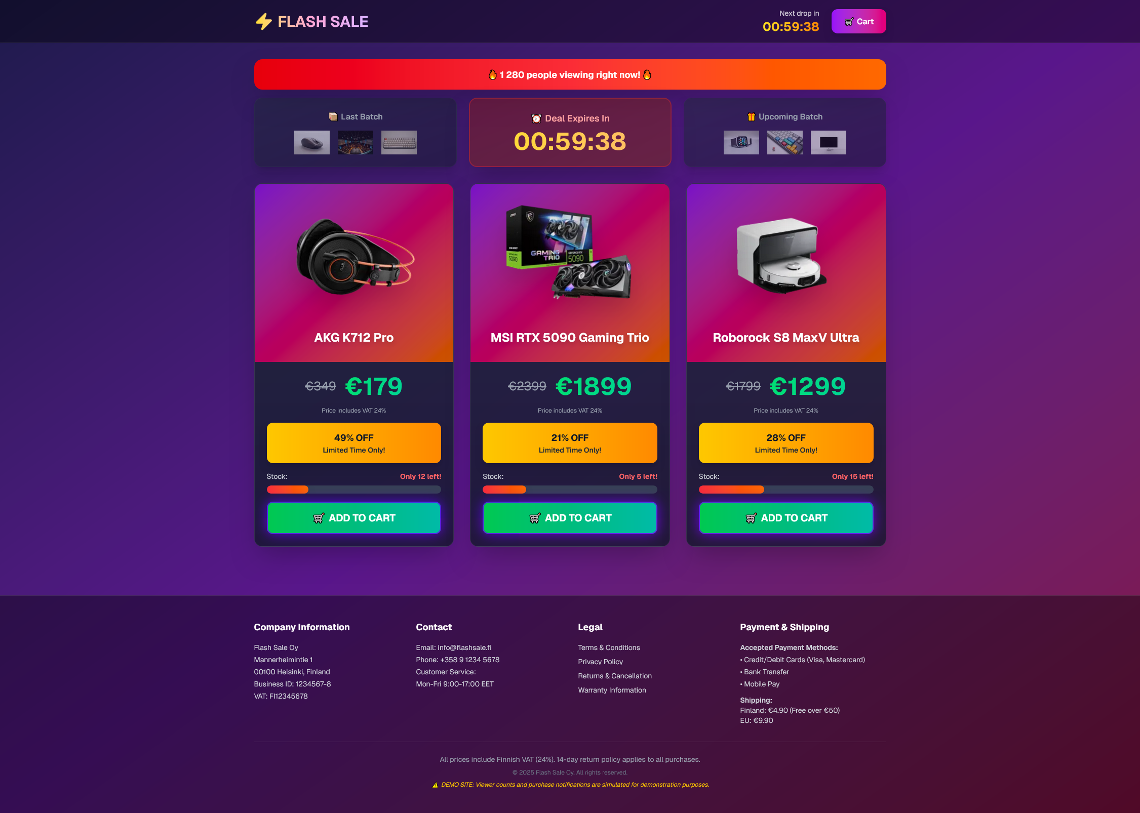 Flash Sale Landing Page